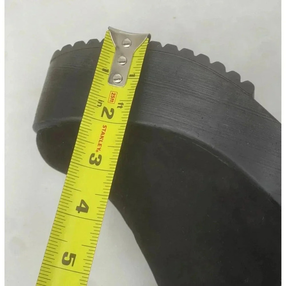 Jhovihn Womens Elasticated Pull-On Cleated Platform Black Suede Ankle Shoes Sz 3 - Picture 7 of 14